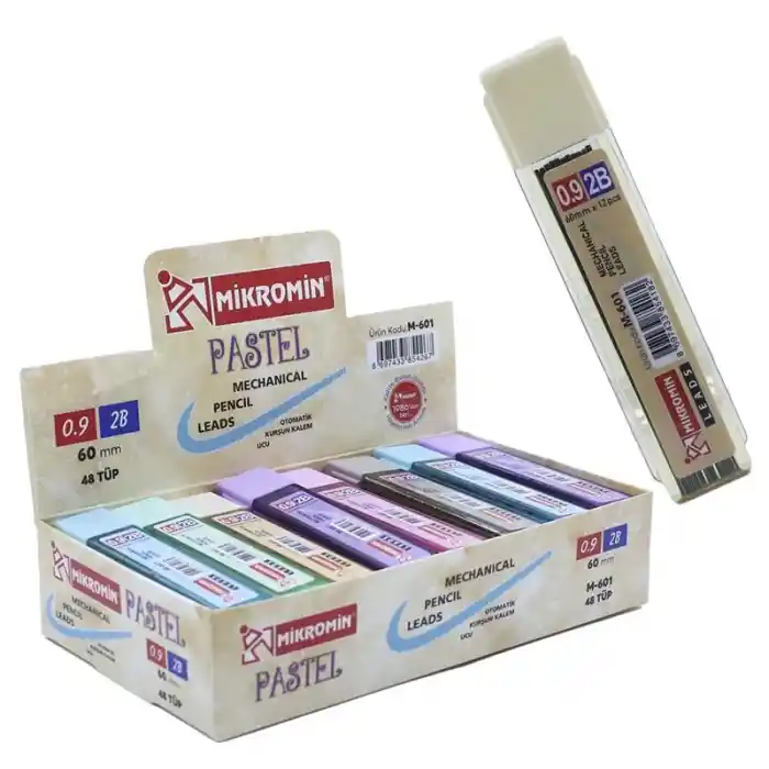 Mikro M-601 Min 0.9 Kısa 60 Mm Pastel Renkli Tüp