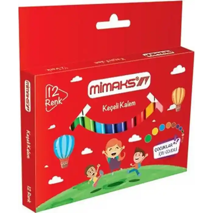 Mimaks 12 Renk Jumbo Keçeli Kalem Jfy-4513