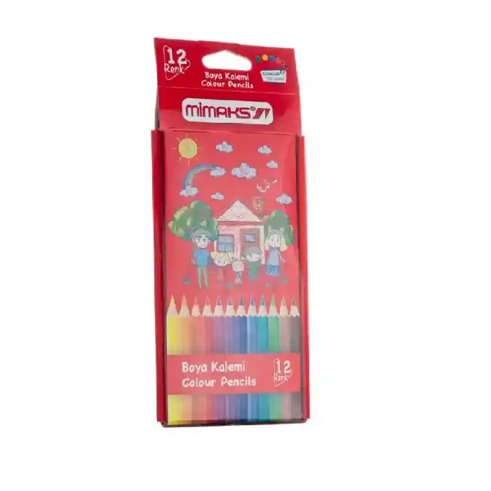 Mimaks 12 Renk Tam Boy Kuru Boya Rkt-12