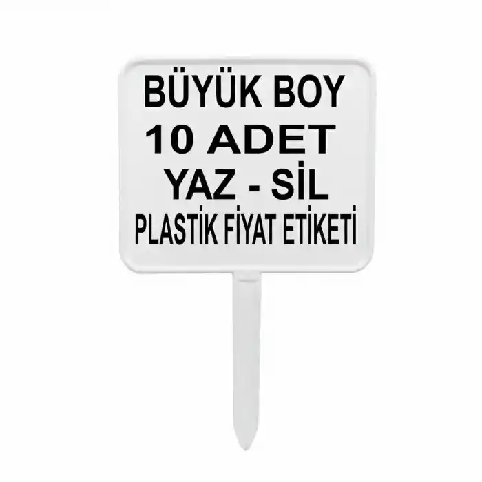 MT Manav Fiyat Etiketi Beyaz B.boy 10 Adet