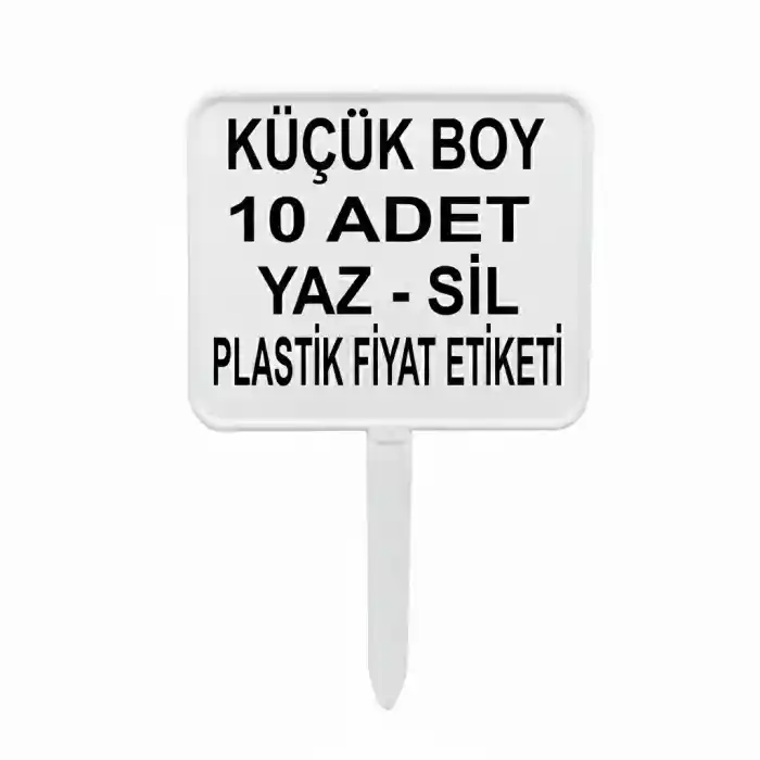 MT Pazarcı Fiyat Etiketi Beyaz K.boy 10 Adet
