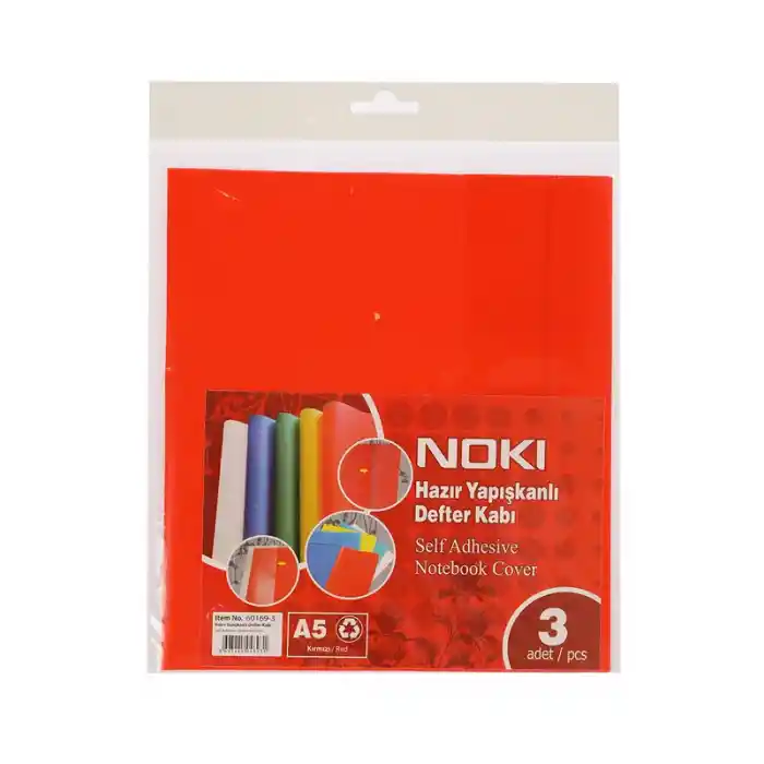 Noki A4 Hazır Defter Kabı Kırmızı 10 Lu 60164-10