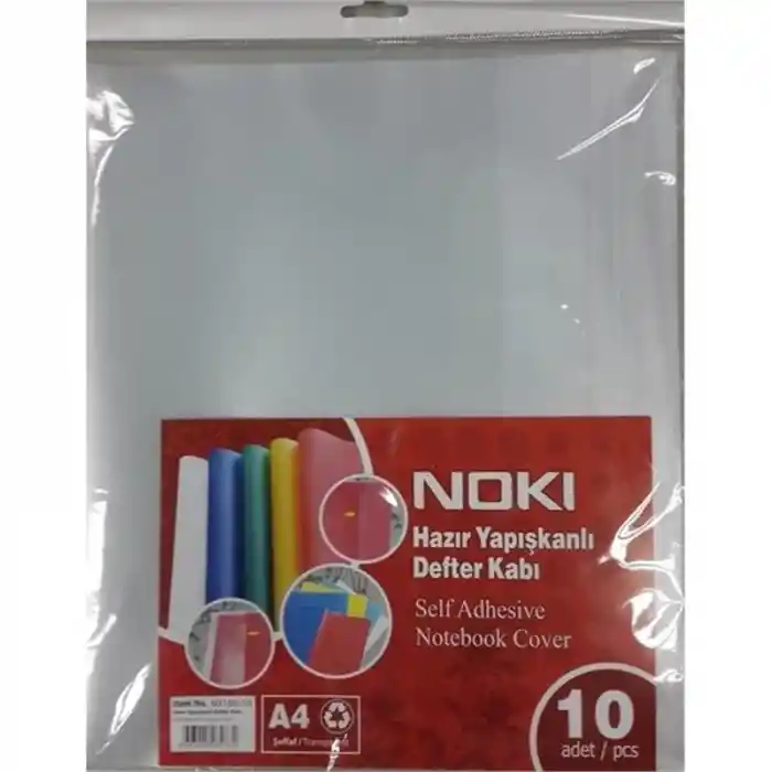 Noki A4 Hazır Defter Kabı Şeffaf 10 Lu 60160-10