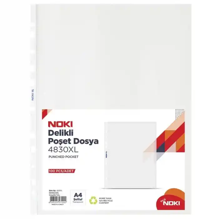 Noki A4 Poşet Dosya Xl100 Lü 4830xl