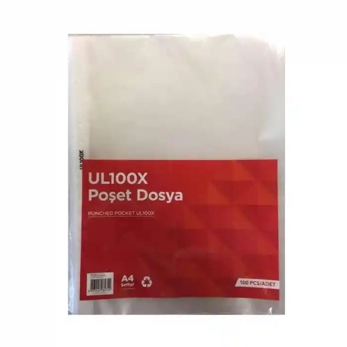 Norex A4 Eko Poşet Dosya 100 Lü Ul100x