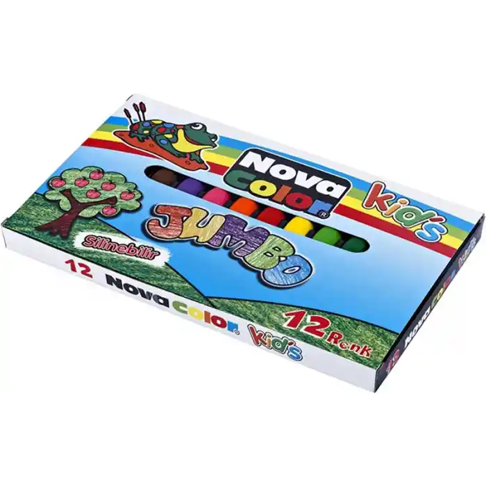 Nova Color 12 Renk Jumbo Mum Boya Nc-2124