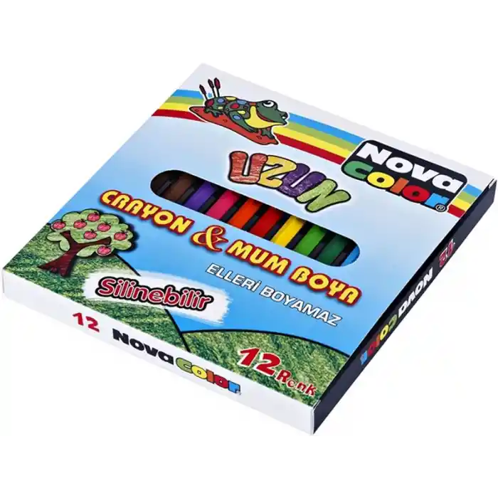 Nova Color 12 Renk Uzun Boy Mum Boya Nc-2112