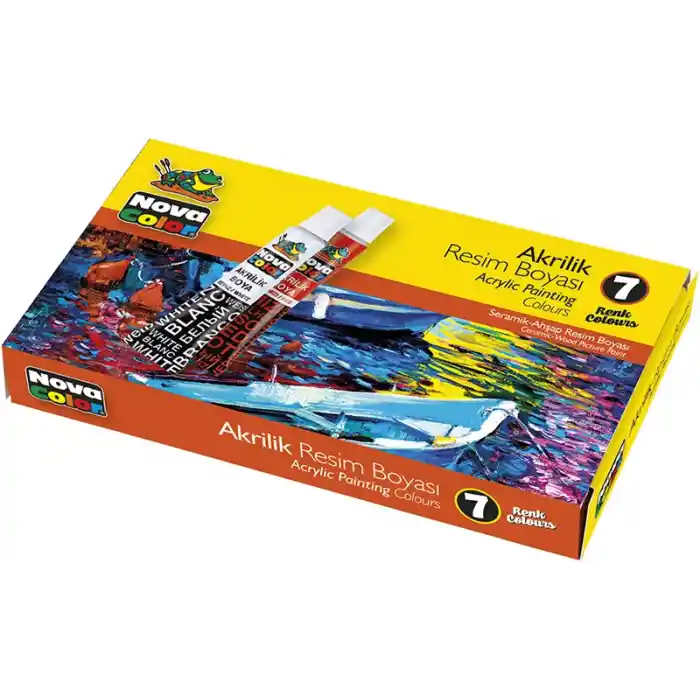 Nova Color 7 Renk Akrilik Boya Tüp 7 Gr Nc-288