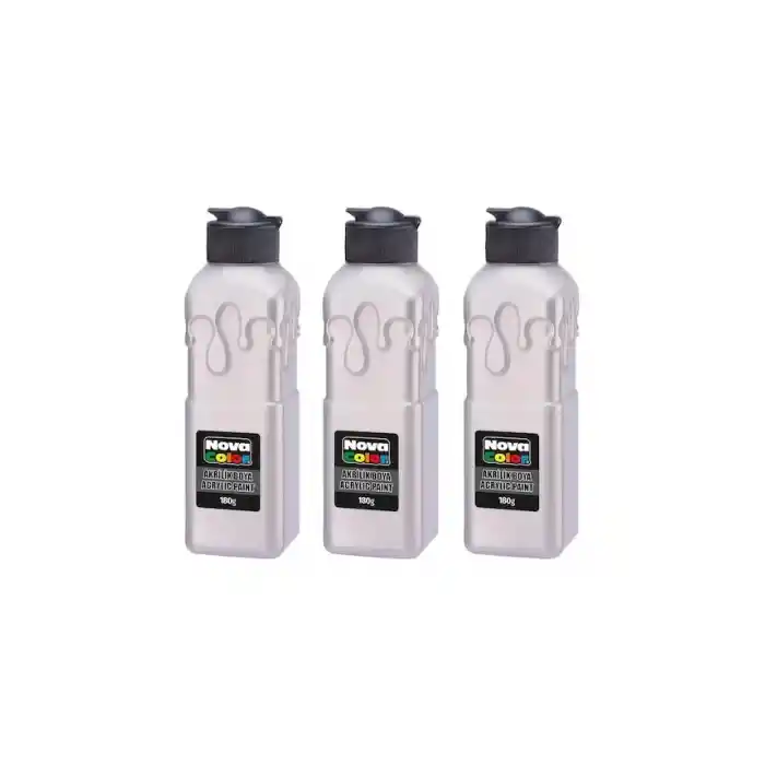 Nova Color Akrilik Boya 180 Gr Gümüş Nc-1028