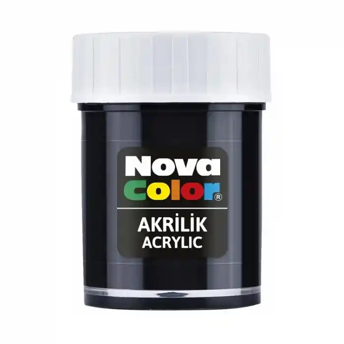 Nova Color Akrilik Boya Siyah Şişe Nc-174