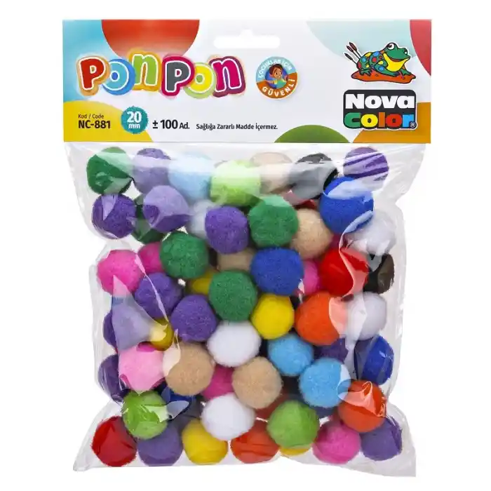 Nova Color Ponpon 20 Mm 100 Lü Nc-881