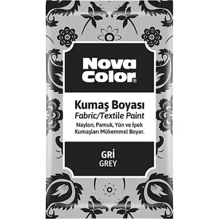Nova Color Toz Kumaş Boyası Gri 12 Gr Nc-908