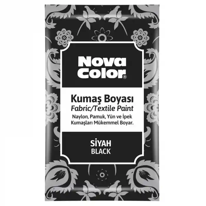 Nova Color Toz Kumaş Boyası Siyah 12 Gr Nc-904