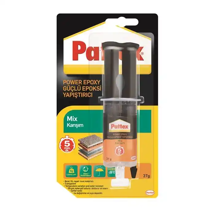 Pattex Unıversal Mıx Karışım Güçlü Epoksi Yapıştırıcı 27 Ml 3033170