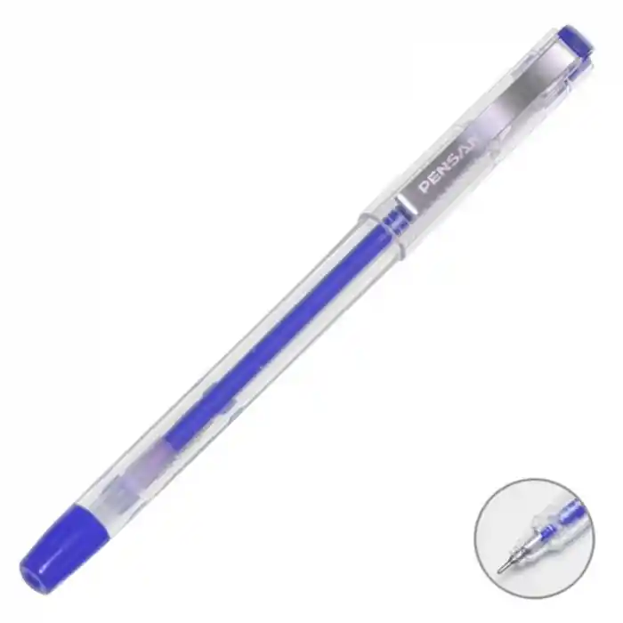 Pensan 6405 My-kıng Gel Mavi Kalem Metal Klips