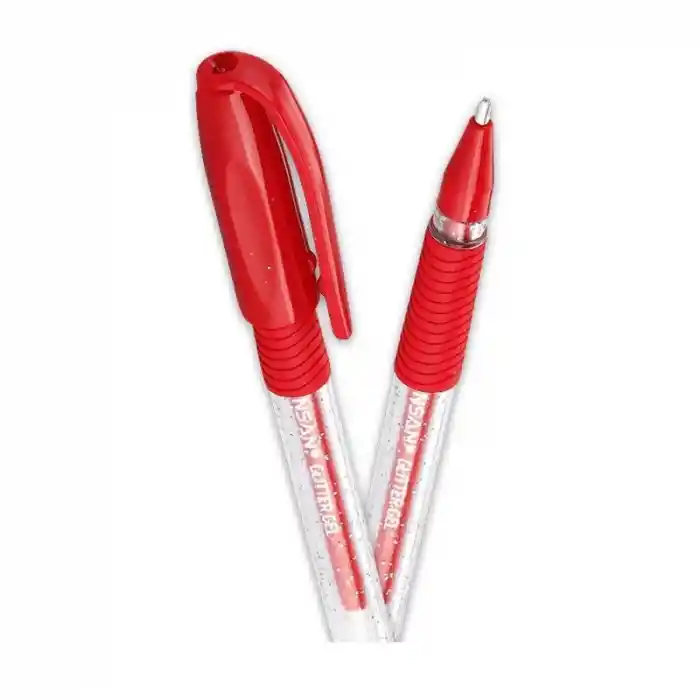 Pensan Glıtter Gel Kırmızı Kalem Simli 22280