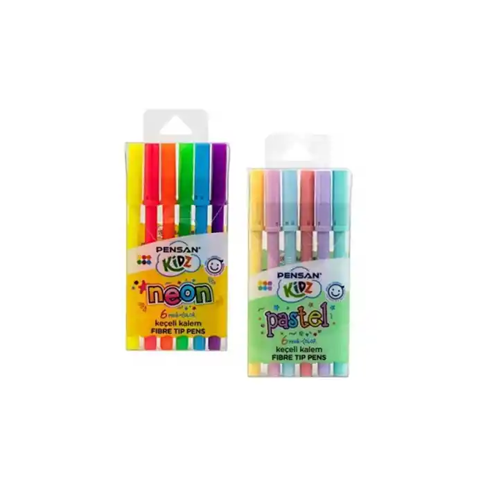Pensan Kidz 6 Renk Pastel-neon Keçeli Kalem 99093