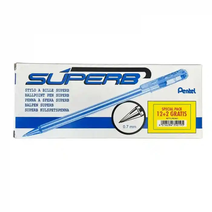 Pentel 77-c-promo 12+2 Li Kutu Mavi Yağ Bazlı Tükenmez Kalem