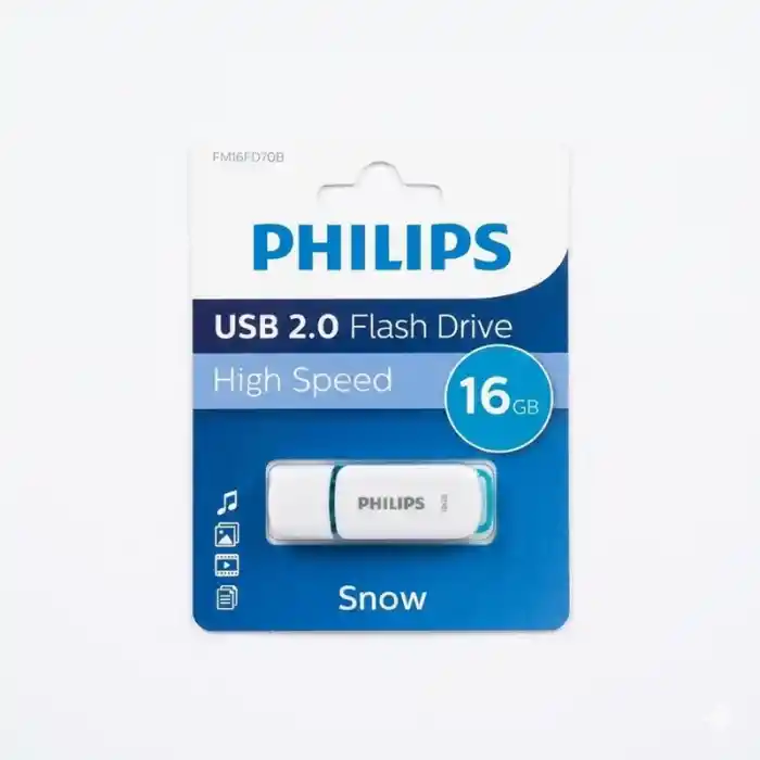 Phılıps 16 Gb Snow Usb2.0 Bellek Mavi/beyaz Fm16fd70b/00