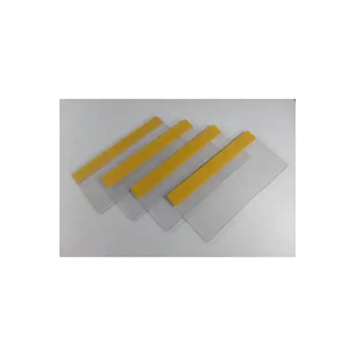 5 cm x 10 cm Şeffaf Pvc Arkası Yapışkanlı V Tipi Fiyat Etiket liği 100 lü Paket