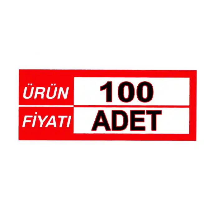 Pvc Yaz - Sil Market Raf Profil İçi Fiyat Etiketi 10 x 3,8 cm 100 Adet