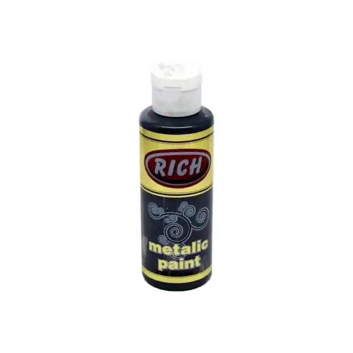 Rıch 0770 Metalik Akrilik Boya 03985 Siyah 120 Cc