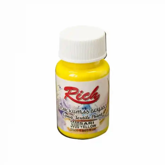 Rıch Akrilik Kumaş Boyası 01992 Sarı 50 Cc.