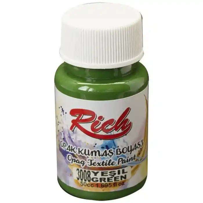 Rıch Akrilik Kumaş Boyası 03468 Yeşil 50 Cc.