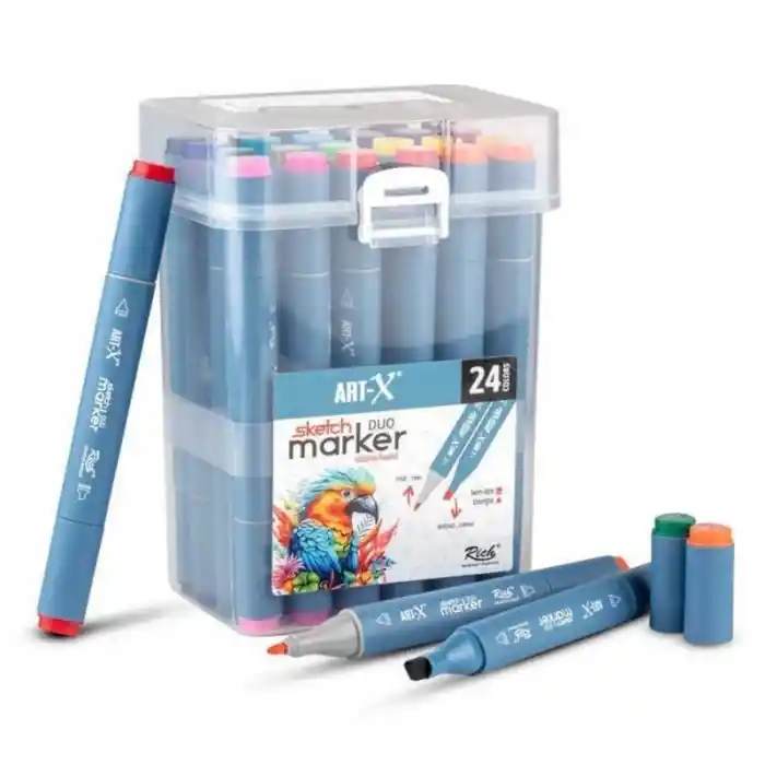 Rıch Art-x Sketch Marker Duo Çift Uçlu Kalem 24 Lü Klm-18047
