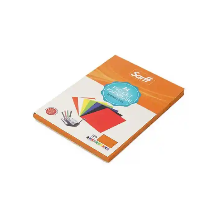 Sarff A4 Pvc Cilt Kapağı Turuncu 160 Mıcron 100 Lü 15201019
