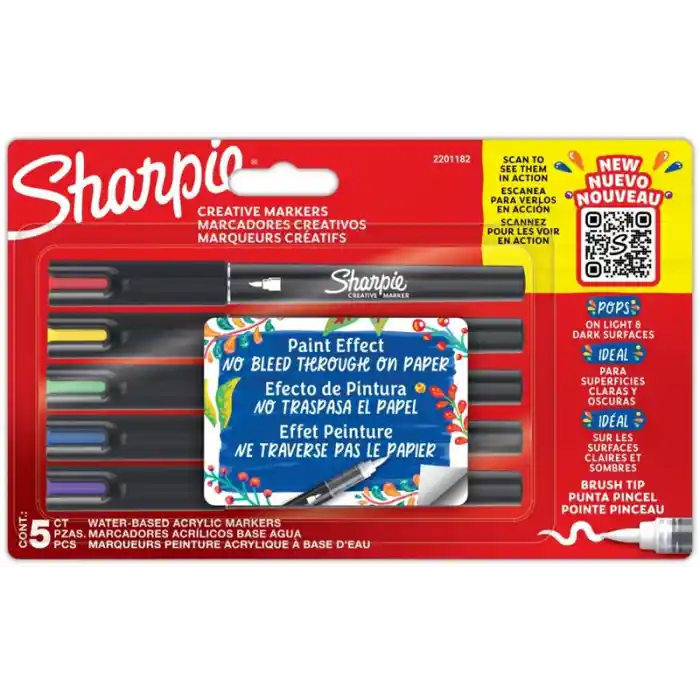 Sharpıe Akrilik Markör Fırça Uç 5 Li Blister 2201182