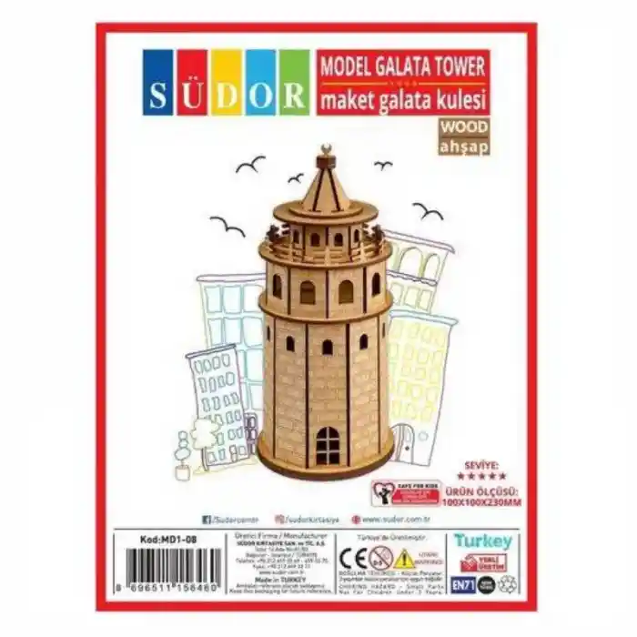 Südor Ahşap Maket Galata Kulesi Md1-08