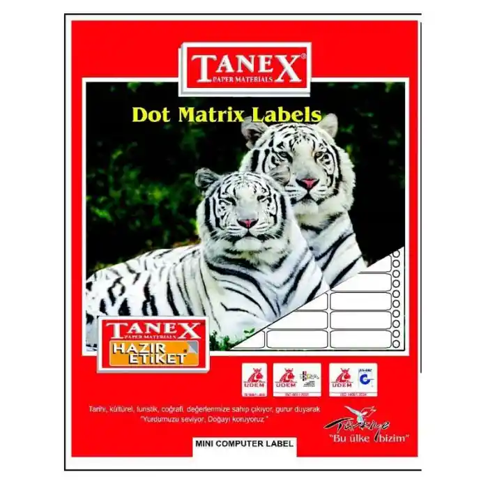 Tanex 17x25 Bilgisayar Etiketi Tn001610
