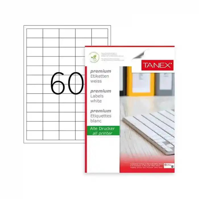 Tanex 40x24 Laser Etiket Tw-2260