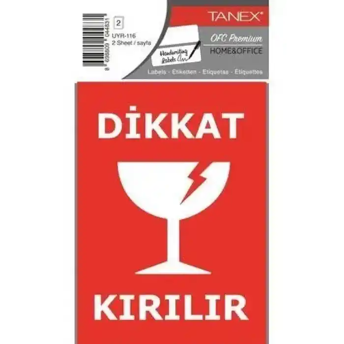 Tanex Uyarı Etiketleri 2 Li