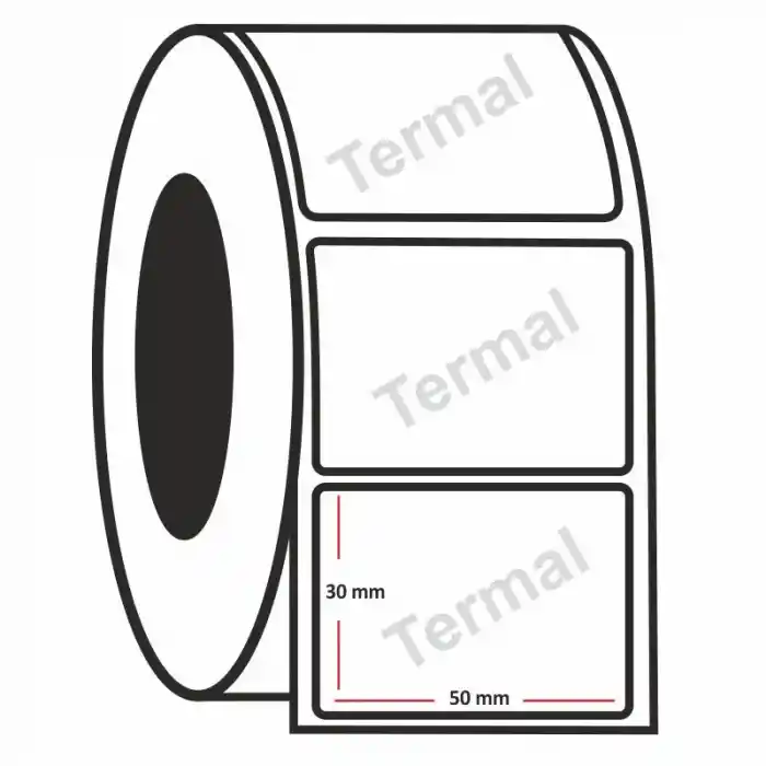 Termal Etiket 30x50 Mm 1000 Lik Rulo