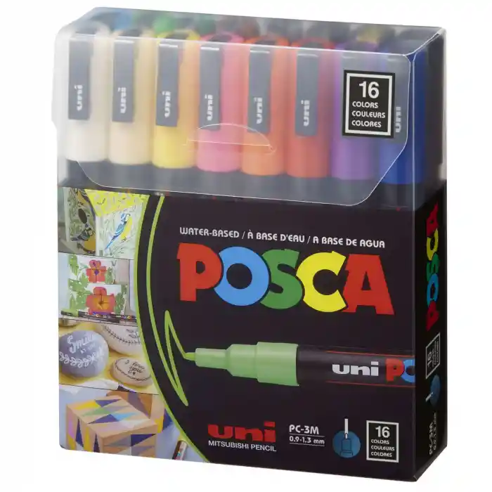 Uni-ball Posca Su Bazlı Marker 16 Lı Set Pc-3m/16c