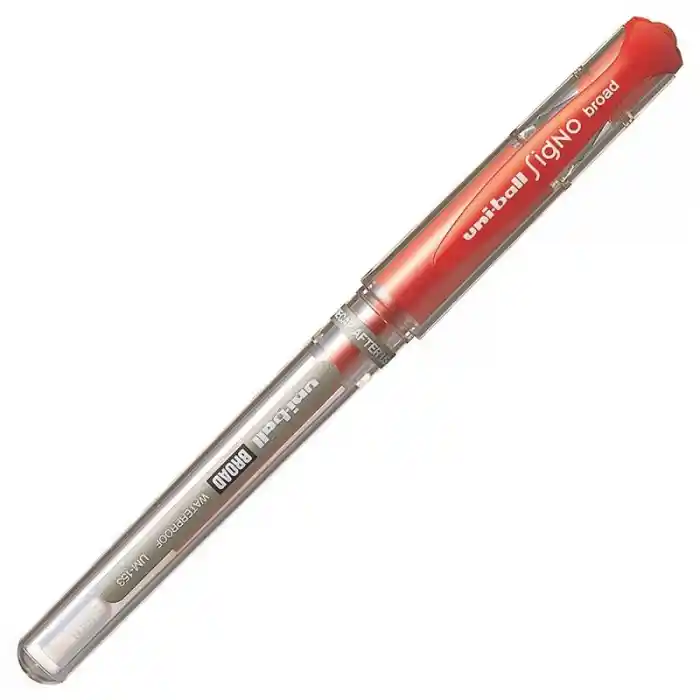 Uni-ball Um-153 Kırmızı Broad Jel İmza Kalemi