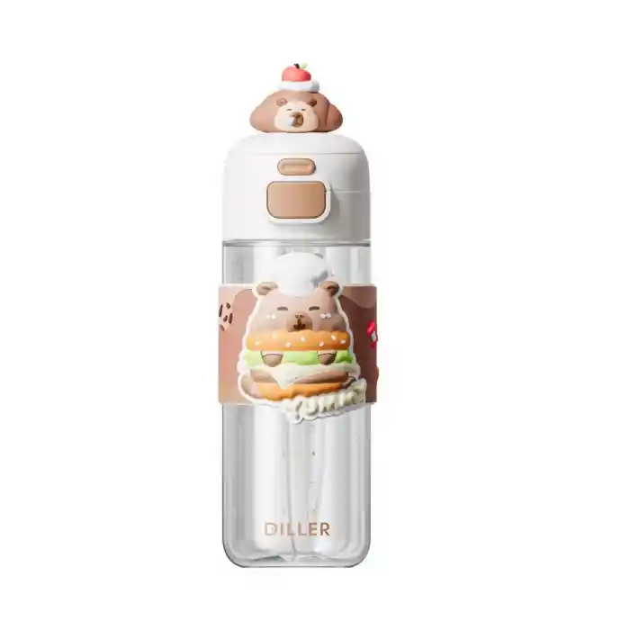 Vagon Lıfe Dıller D2551 Çift Açılır Kapaklı Tritan Matara 600 Ml