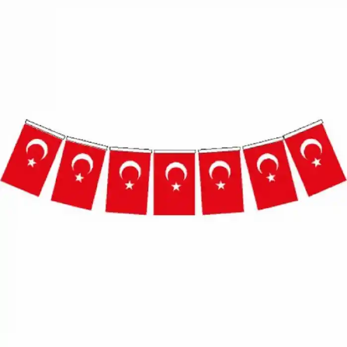 Vatan İpli Minik Boy Türk Bayrak 40 Lı Vt805