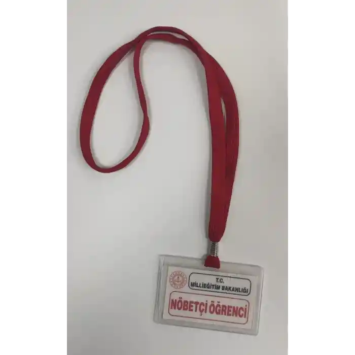 Yaman Askılı Nöbetçi Öğrenci Kartı