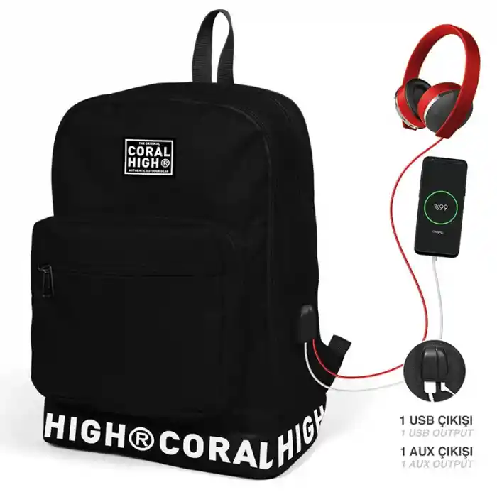 Yaygan 24101 Coral Hıgh Sırt Çantası Usb+aux