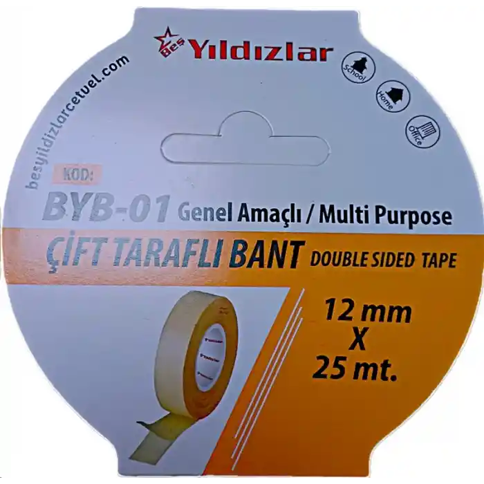 Yıldızlar 12x25 Çift Taraflı Bant Byb-01