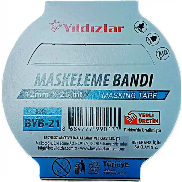 Yıldızlar 12x25 Maskeleme Bantı Byb-21