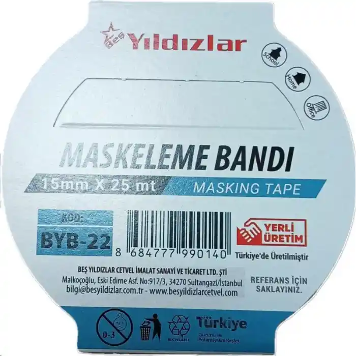 Yıldızlar 15x25 Maskeleme Bantı Byb-22