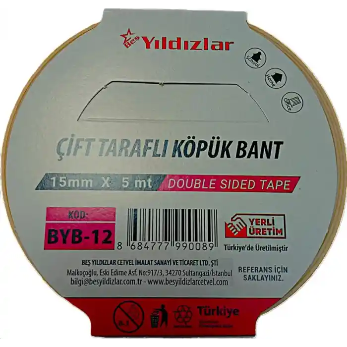 Yıldızlar 15x5 Çift Taraflı Köpük Bant Byb-12