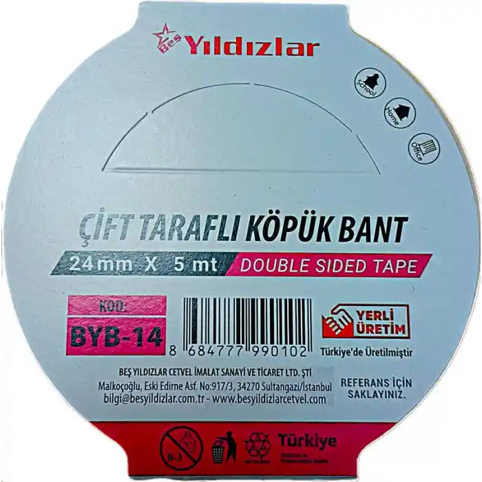 Yıldızlar 24x5 Çift Taraflı Köpük Bant Byb-14