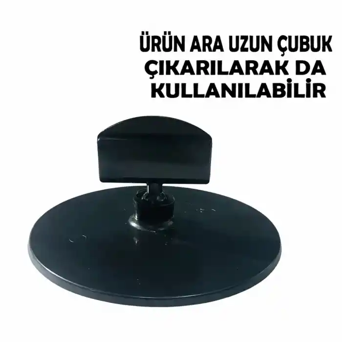Yuvarlak Ayaklı Etiket Tutucu Siyah Yuvarlak Ayaklı Etiketlik 10 Adet