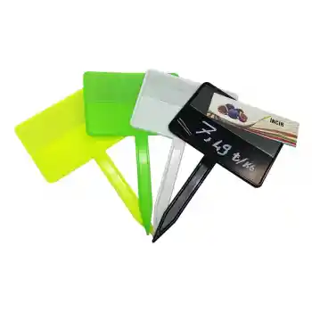 MT Açılı Saplanabilir Cepli Plastik Etiket 10 adet Beyaz