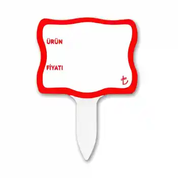 PVC Yaz-Sil Tatlıcı Baharat Kuruyemişci Fiyat Etiketi 20 li Pk